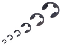 Assortment box shaft retaining rings