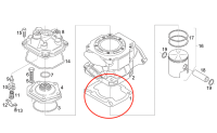 Zylinderfußdichtung Piaggio OEM, Rotax 122/123, 0,3mm