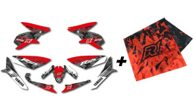 Dekorbundle Radical Racing, Yamaha YZF-R 125, alle Bj. Inkl. Radical Halstuch, Rot