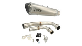 Auspuffanlage MIVV Delta Race, Aprilia RS 125 ab Bj. 21, Edelstahl mit Carbonendkappe, mit EG-BE