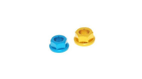 Aluminium-Mutter Radachse, verschiedene Farben, M12x1,25 (blau)