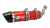 X-Racing Round Color Line Slip-On Rear Muffler