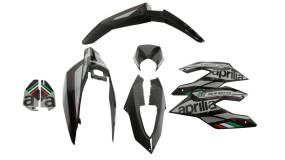 Verkleidungskit & Dekor Radical Racing, Aprilia SX 125 ab Bj. 18, Grau/Schwarz (5-Teilig)