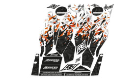Dekor Radical Racing, KTM Duke 125 Bj. 2011-2016, Camouflage, verschiedene Farben (orange)