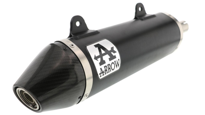Slip- On Endschalldämpfer Arrow Thunder Black Line Aprilia SX 125 ab Bj