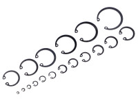 Assortment box shaft retaining rings