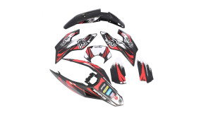 Verkleidungskit & Dekor Radical Racing, Aprilia SX 125 ab Bj. 18, Rot/Schwarz/Weiß (5-Teilig)