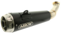 Arrow Muffler Pro-Race Stainless Steel Black with Stainless Steel End Cap