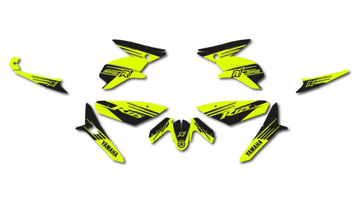 Dekor Radical Racing Yamaha YZF-R 125, bis Bj. 2019, Neongelb